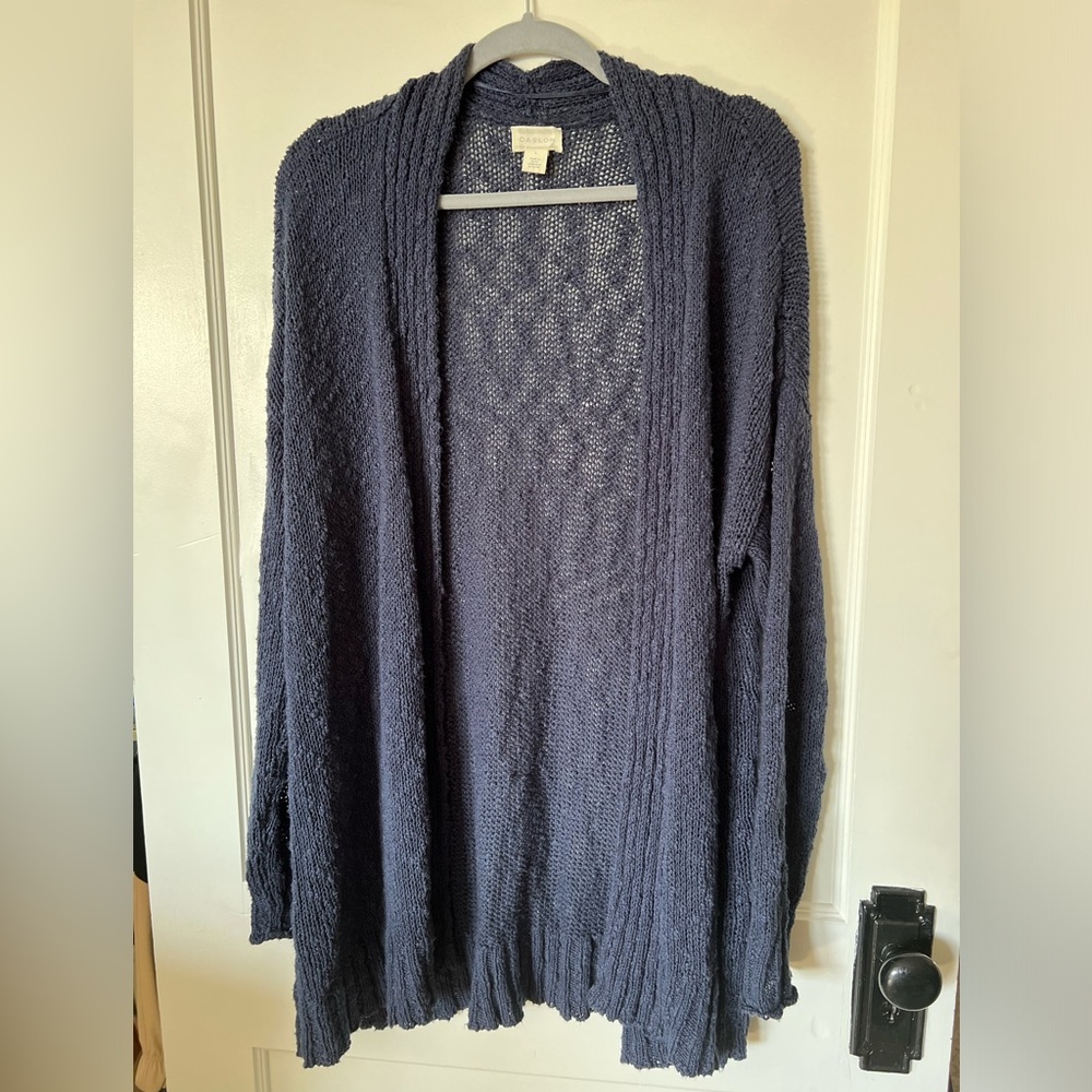 Navy knit duster